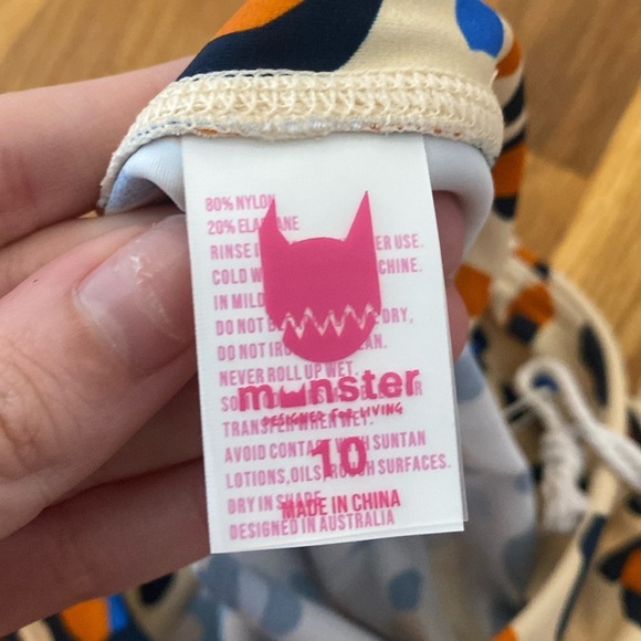 NWT Missie Monster Girls Cream Cheetah Print Leggings Size 10 - Picture 4 of 9